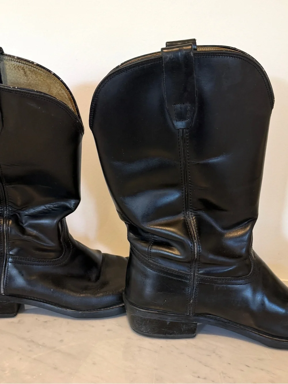 Durango Black Pull-On Western Leather Boots
